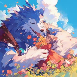 Spring Wolf (with Furry Friends)