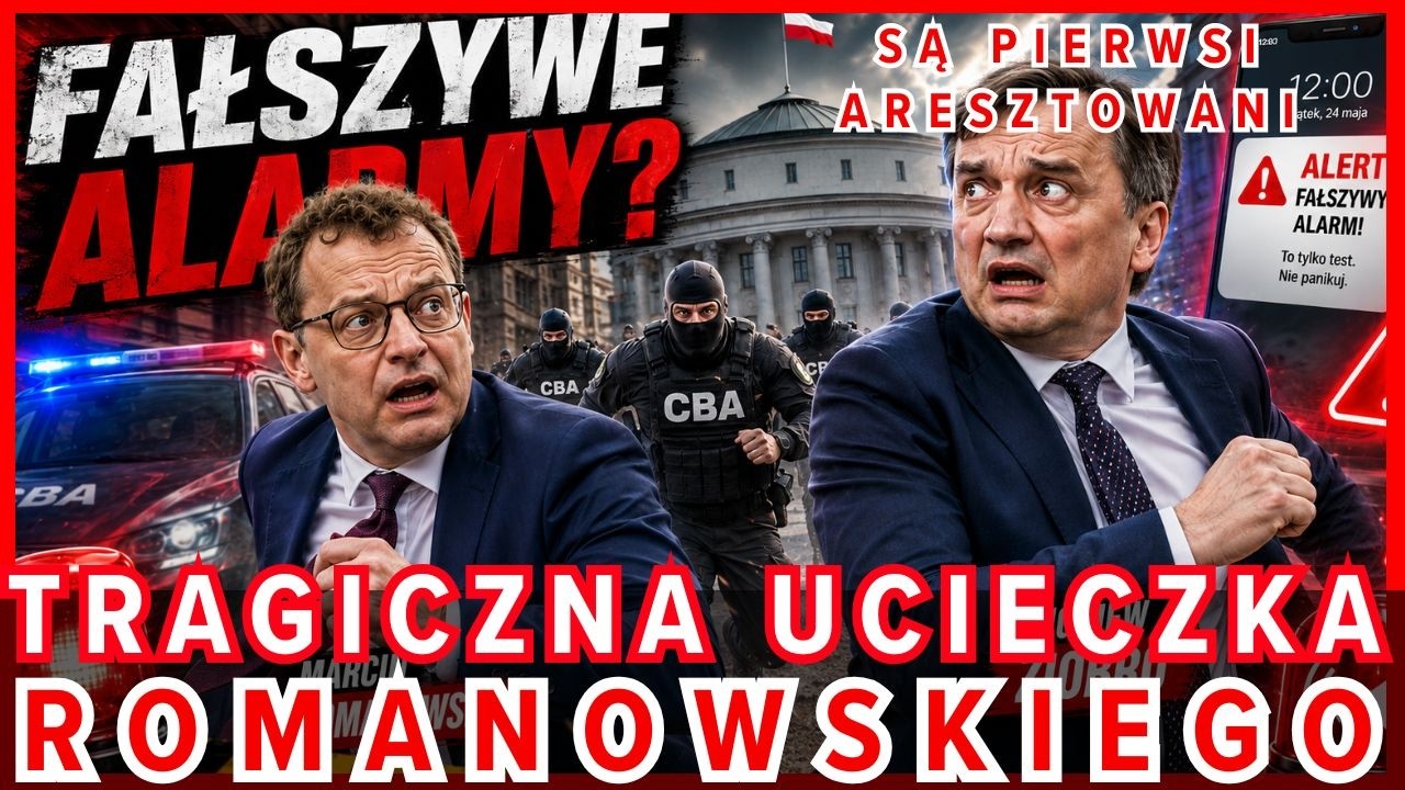 Tragiczna ucieczka Romanowskiego, wszystko już jasne. Pierwsze aresztowania za fałszywe alarmy. cover art