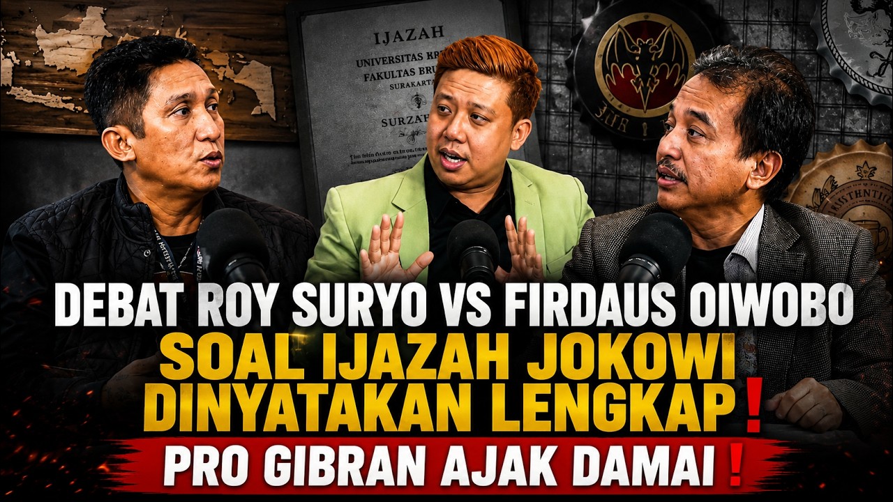 DEBAT ROY SURYO VS FIRDAUS OIWOBO SOAL IJAZAH JOKOWI DINYATAKAN LENGKAP❗️PRO GIBRAN AJAK DAMAI❗️ cover art