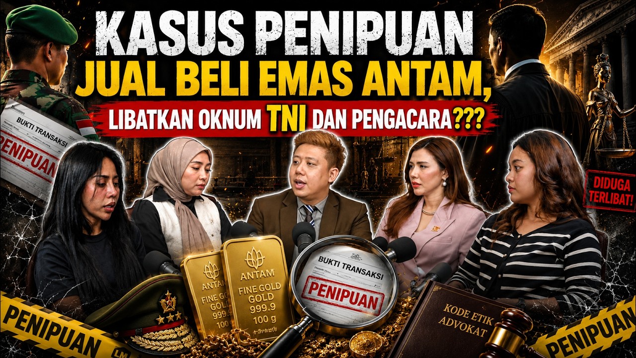 KASUS PENIPUAN JUAL BELI EMAS ANTAM, LIBATKAN OKNUM TNI DAN PENGACARA??? cover art