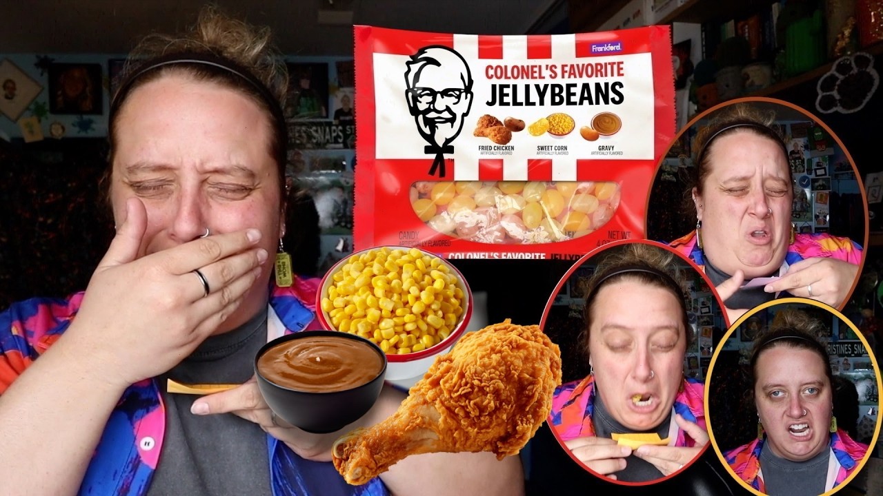 Trying KFC JELLY BEANS - Fried Chicken, Gravy, Corn !!! (PO Box Opening) cover art