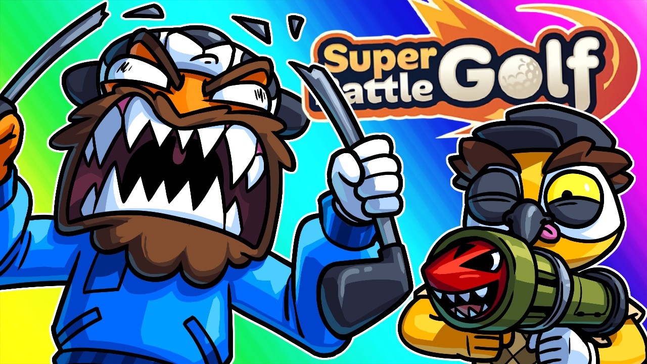 Super Battle Golf - A New Game To Make Panda and Moo Rage! (Funny Moments) cover art