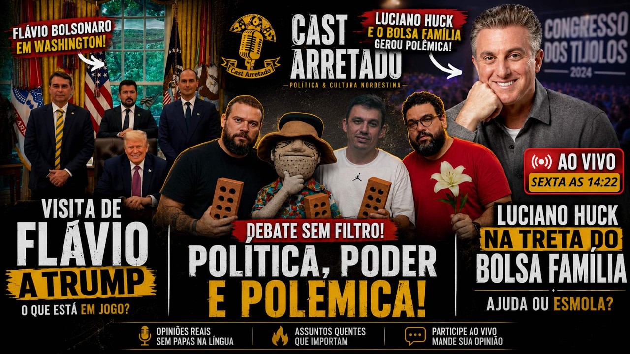 FLÁVIO COM TRUMP + LUCIANO HUCK NA POLÊMICA DO BOLSA FAMÍLIA (DEU TRETA!) | CHFFT #029 cover art