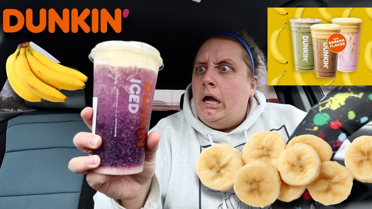 Trying Dunkin's NEW Banana Drinks (And Whatever This Is...) cover art