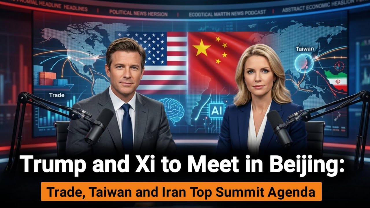 Trump and Xi to Meet in Beijing: Trade, Taiwan and Iran Top Summit Agenda | The English Globe cover art