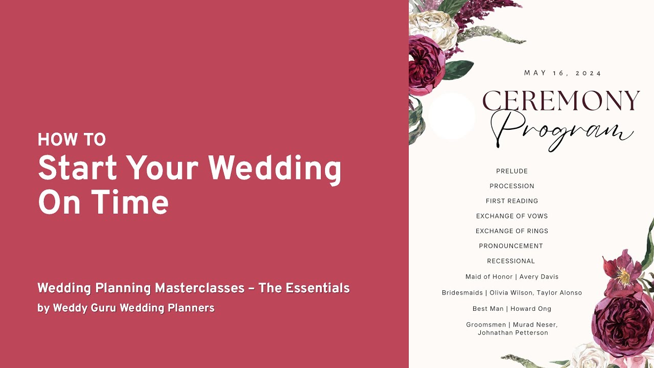 07. How to Start Your Wedding on Time - Wedding Planning Masterclass By Niyara Weddings cover art