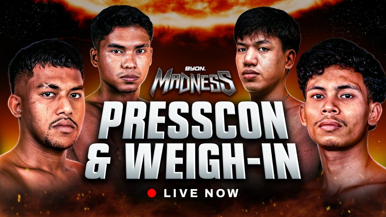 WEIGH IN & PRESS CONFERENCE BYON MADNESS “NELSON VS DEWA AJI” cover art
