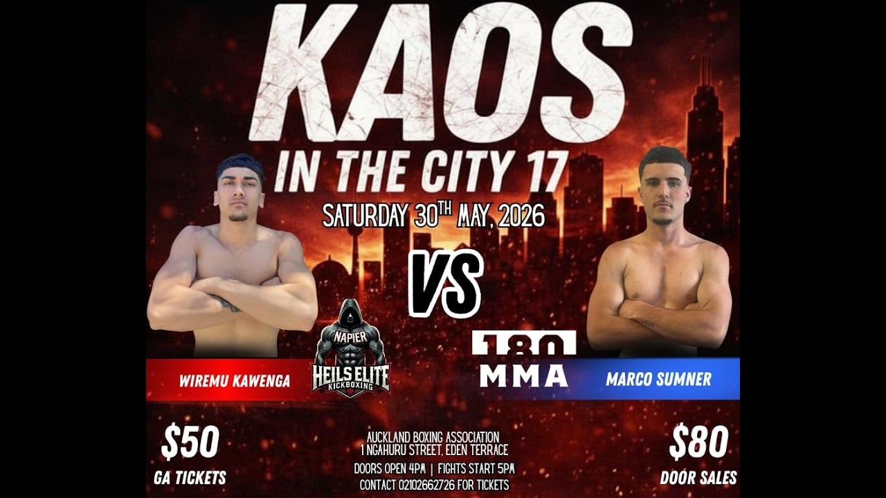 KAOS ON THE CITY 17: WIREMU KAWENGA vs MARCO SUMNER | K1 Boxing Fight