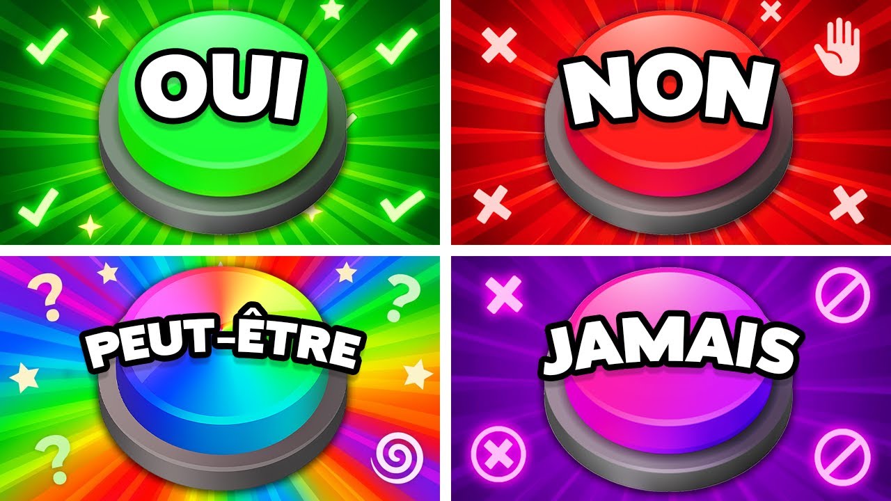 OUI, NON, PEUT-ÊTRE ou JAMAIS...? 🟢🔴🟡🟣 Tu ne peux choisir qu'un seul bouton ! cover art