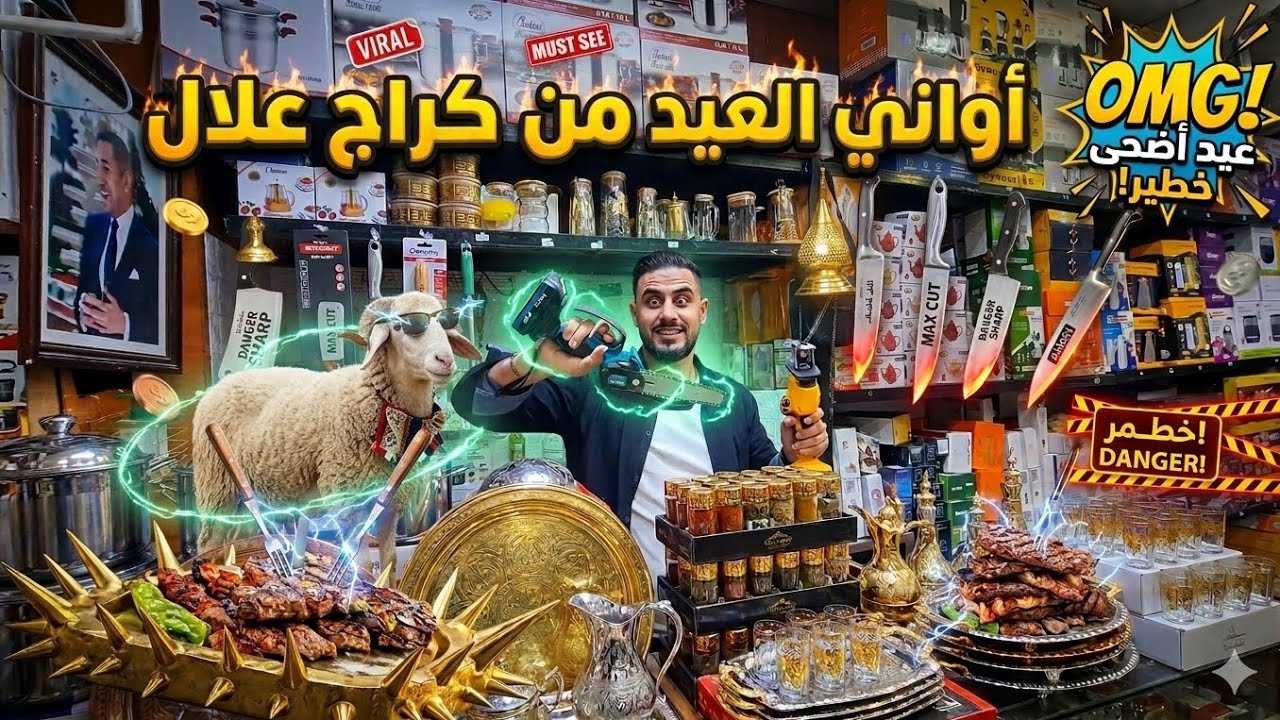 🔥 لوازم عيد الأضحى بأثمنة الجملة | سكاكين 🔪 شوايات 🍖 أواني مطبخ 🍲 من كراج علال 🛒 cover art
