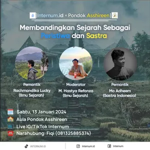 Diskusi Shireen x Internum - Membandingkan Sejarah sebagai Peristiwa dan Sastra cover art