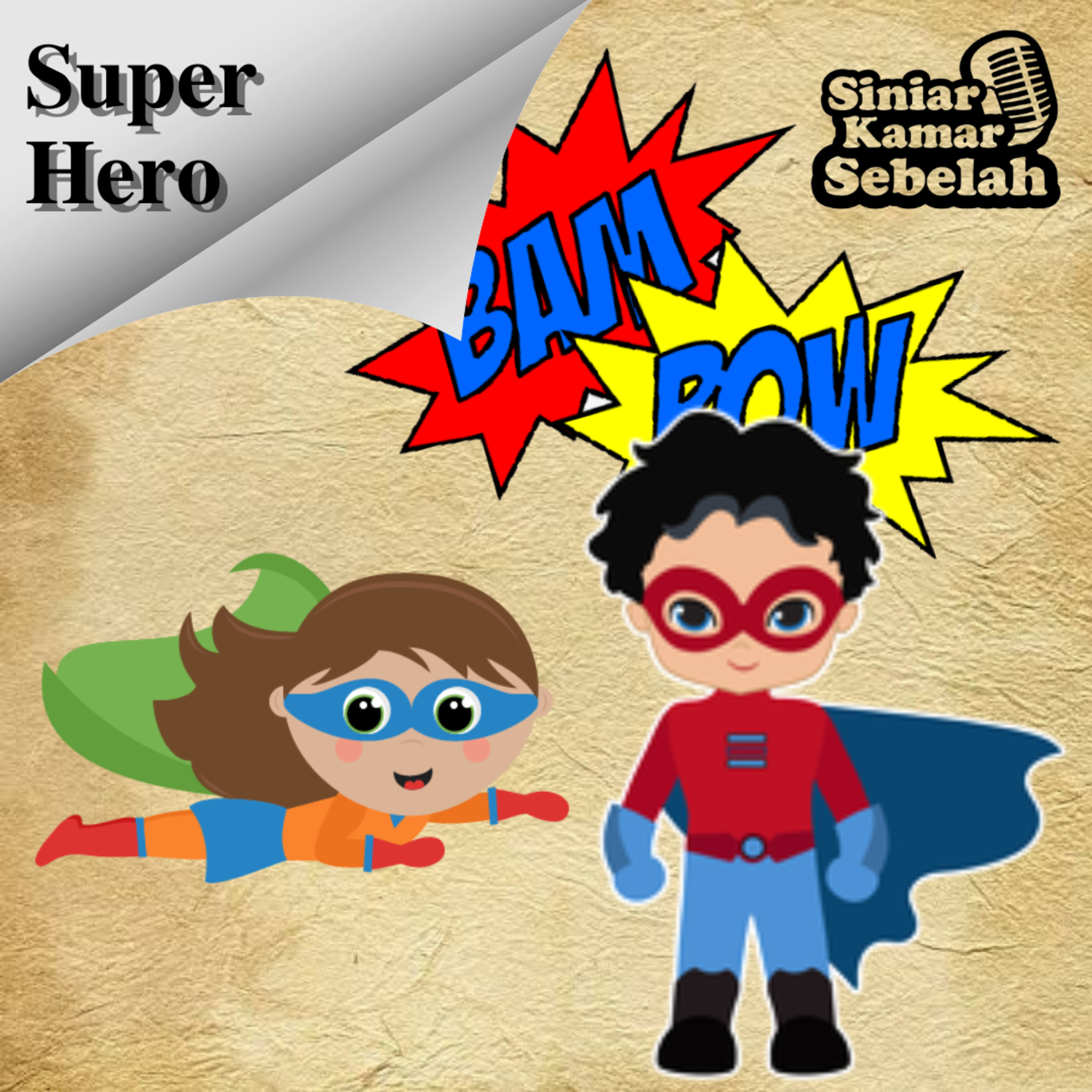 Superhero cover art