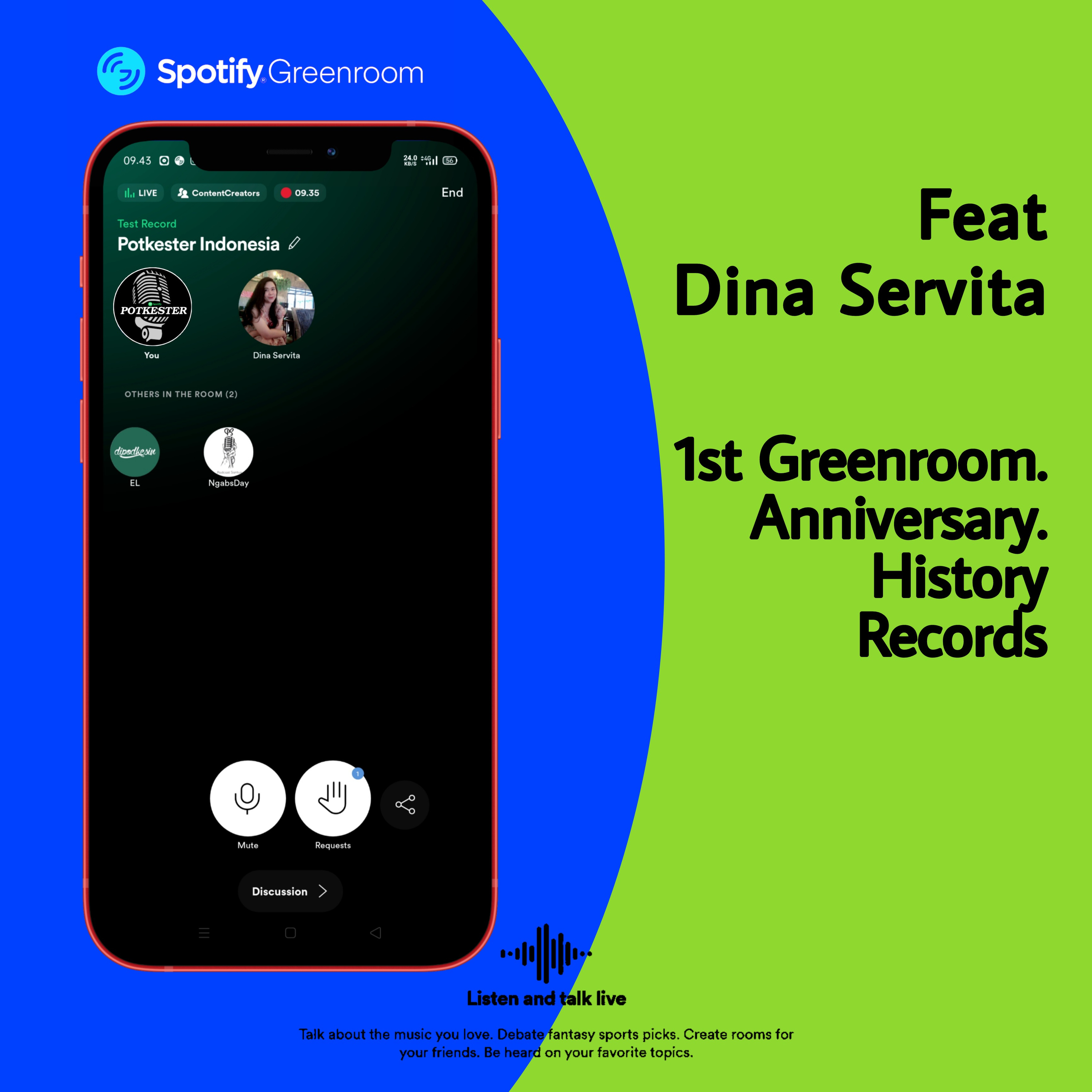 1st Anniversary Potkester feat Dina Servita di Spotify GreenRoom cover art