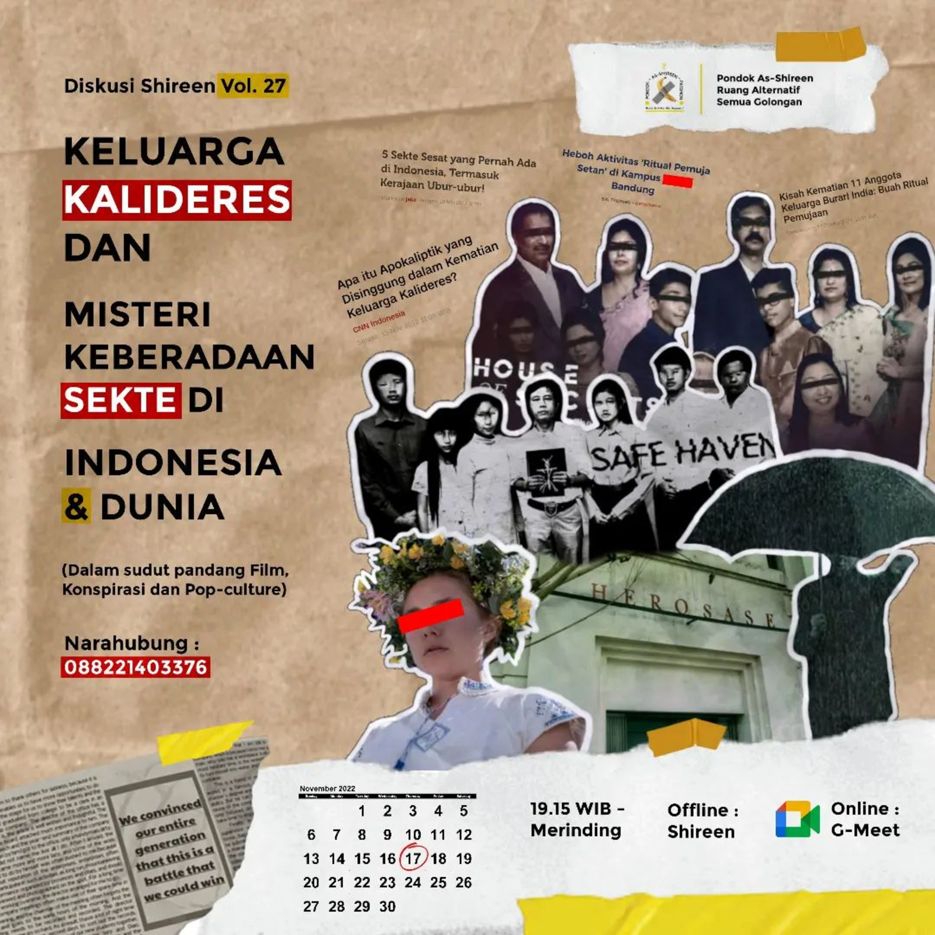 Diskusi Shireen - Keluarga Kalideres dan Misteri Keberadaan Sekte di Indonesia dan Dunia cover art