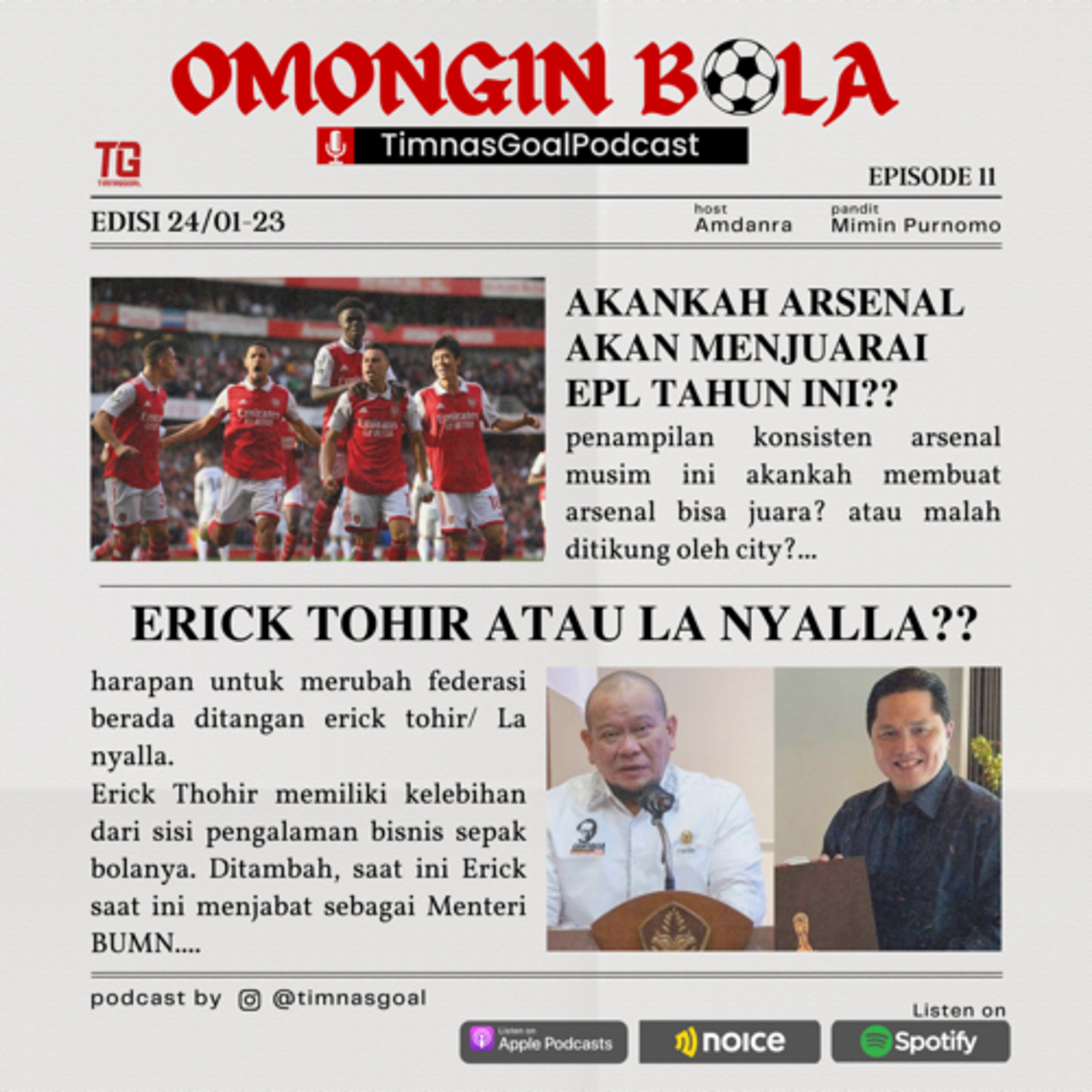 #EPS11 ARSENAL JUARA EPL?? | LA NYALLA atau ERICK TOHIR?? | Marselino Harus Segera Tinggal liga indo cover art