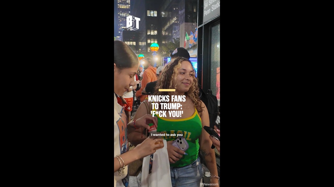 Knicks fans to Trump: 'F*ck you!' cover art