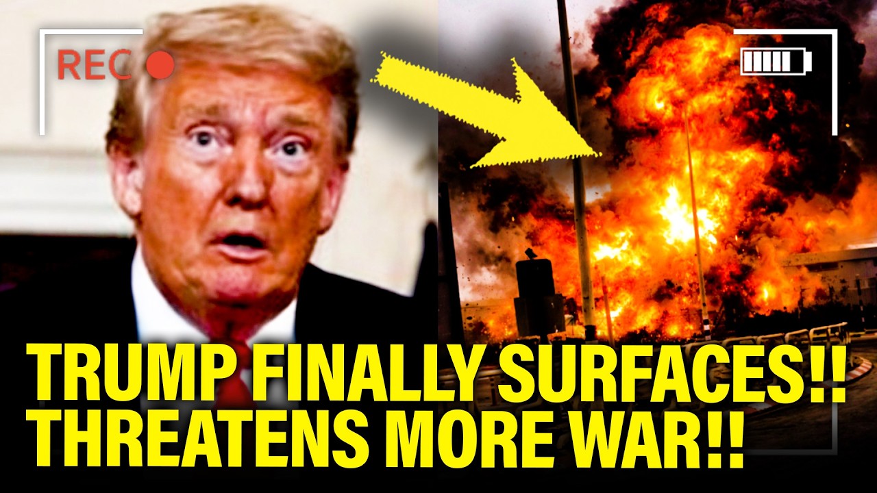 Trump SURFACES to THREATEN NEW INVASION of IRAN TONIGHT!!! cover art