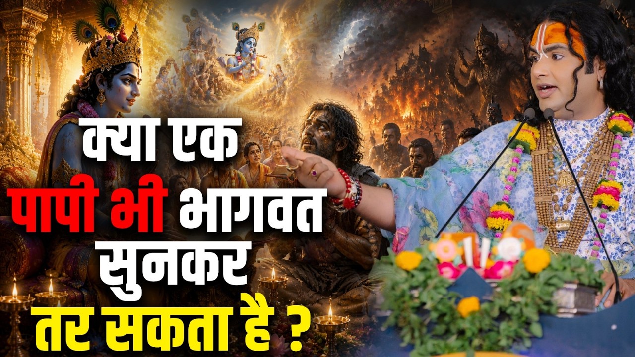 क्या एक पापी भी भागवत सुनकर तर सकता है? | Aniruddhacharya Ji cover art