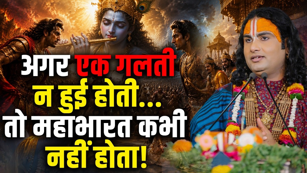 अगर एक गलती न हुई होती... तो महाभारत कभी नहीं होता! | Aniruddhacharya Ji cover art