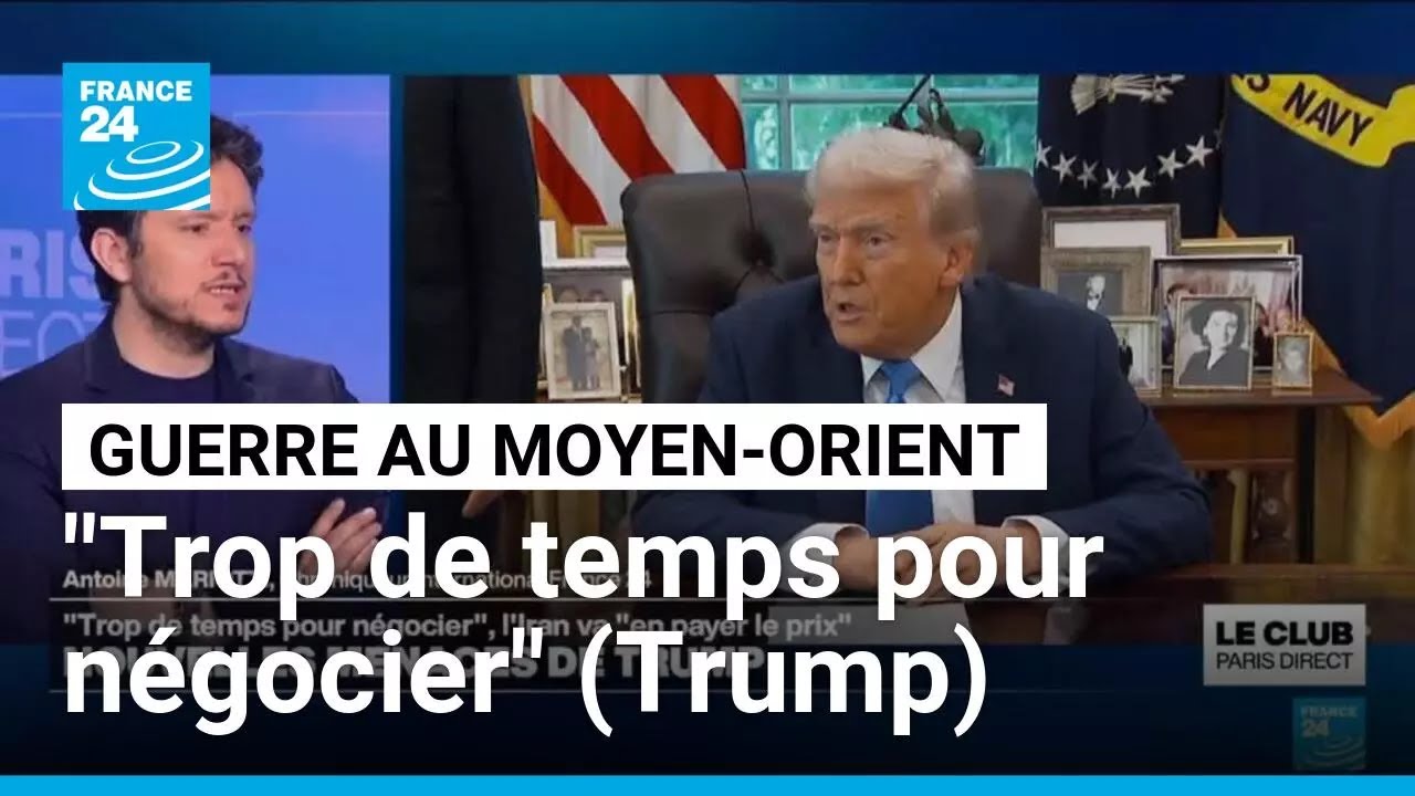 Trump menace de nouveau l'Iran, assurant que Téhéran a pris "trop de temps pour négocier" cover art