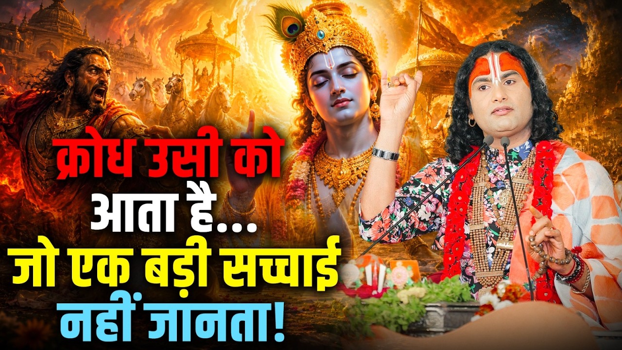 क्रोध उसी को आता है... जो एक बड़ी सच्चाई नहीं जानता! | Aniruddhacharya Ji cover art