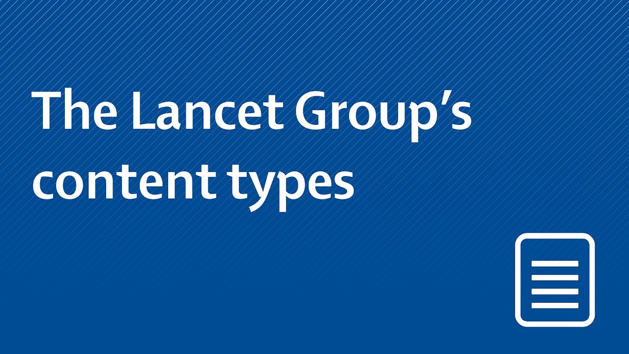 The Lancet Group’s content types