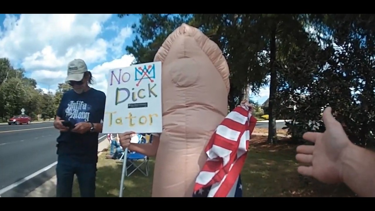 Grandmother Faces Trial for Wearing Penis Costume to No Kings Protest cover art
