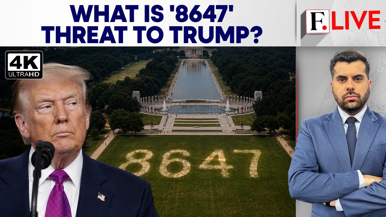 Trump Targeted? Mystery '8647' Marking On National Mall Triggers Probe | Firstpost Live | 4K cover art