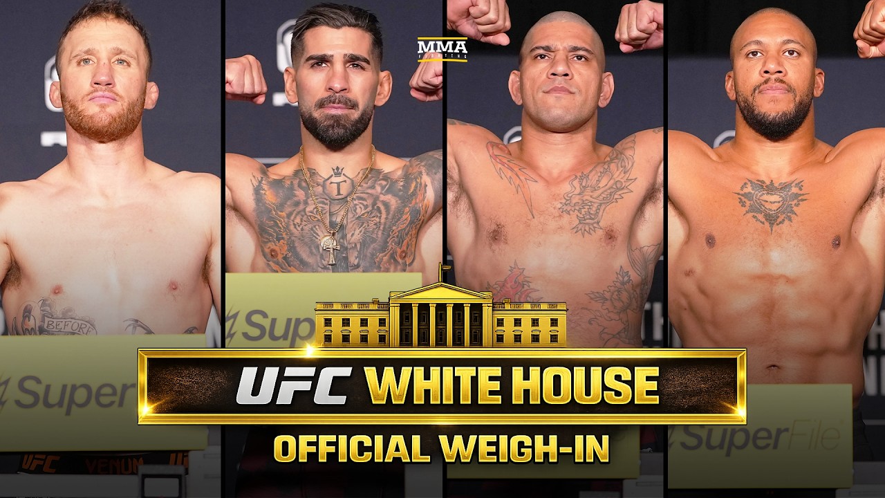 UFC White House Weigh-Ins: Alex Pereira Weighs More Than Ciryl Gane, Diego Lopes Weighs In Twice