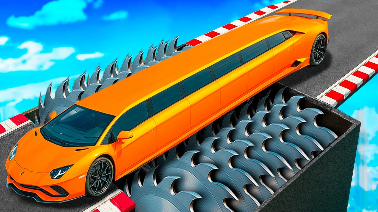¡Probando COCHES contra TRITURADORA GIGANTE en GTA 5! cover art