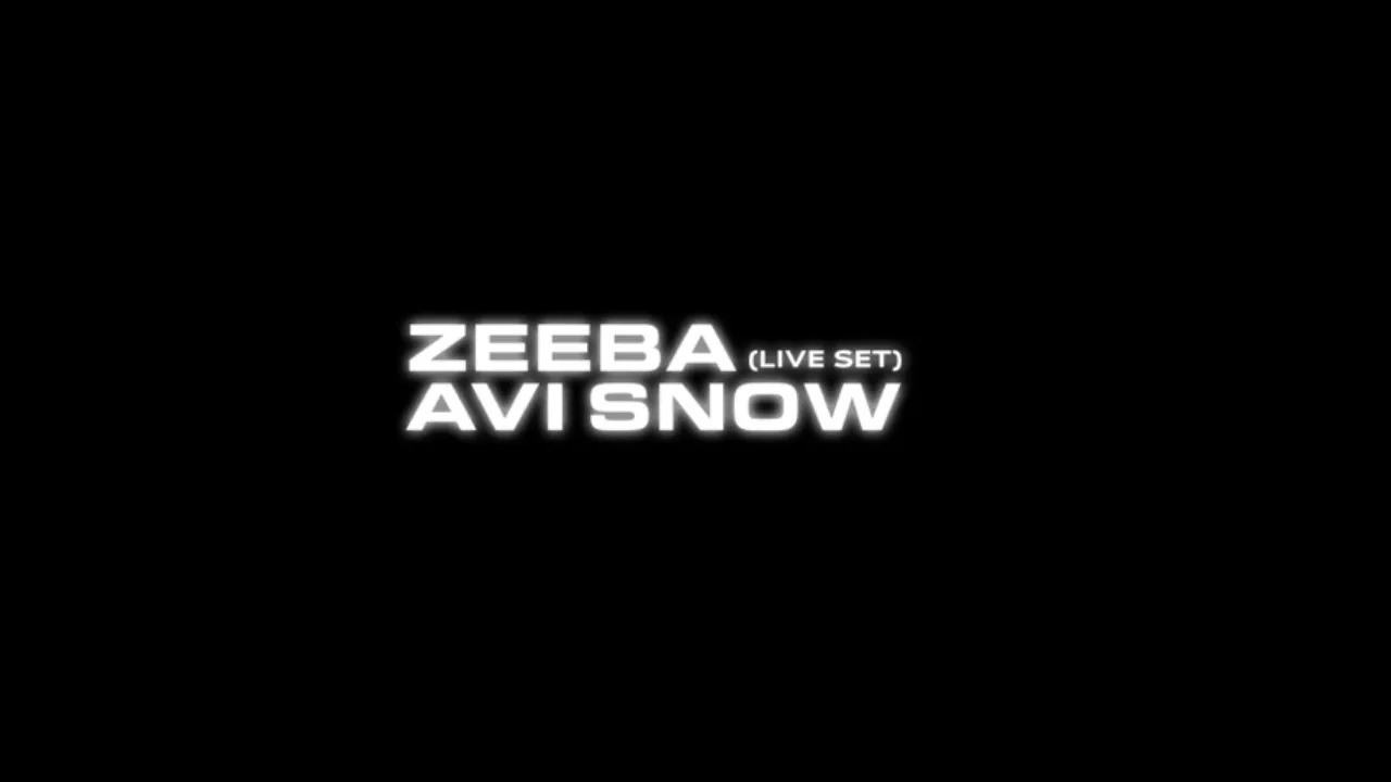 Zeeba, Avi Snow - Live Set cover art