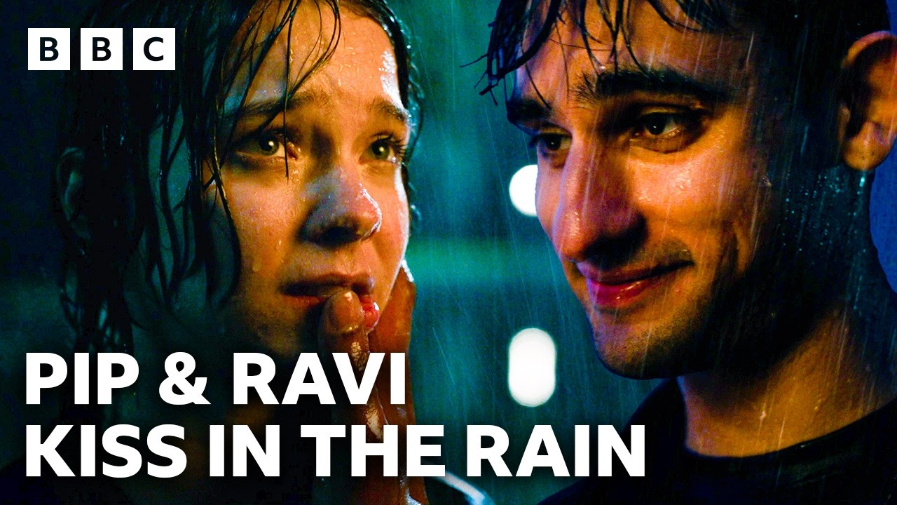 The moment Pip and Ravi kiss in the rain | A Good Girl’s Guide To Murder - BBC cover art