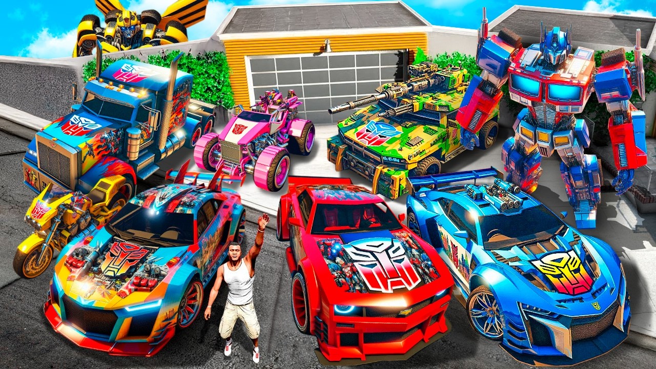 Coleccionando COCHES TRANSFORMERS con SONIC en GTA 5 cover art