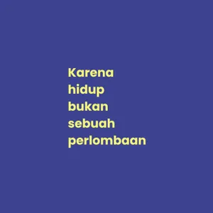 hidup bukan sebuah perlombaan cover art