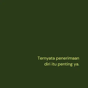 penerimaan diri itu penting :) cover art