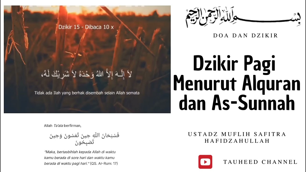 Dzikir Pagi Menurut Alquran Dan As-Sunnah - Audio Ustadz Muflih Safitra Hafidzahullah (Radio Rodja). cover art