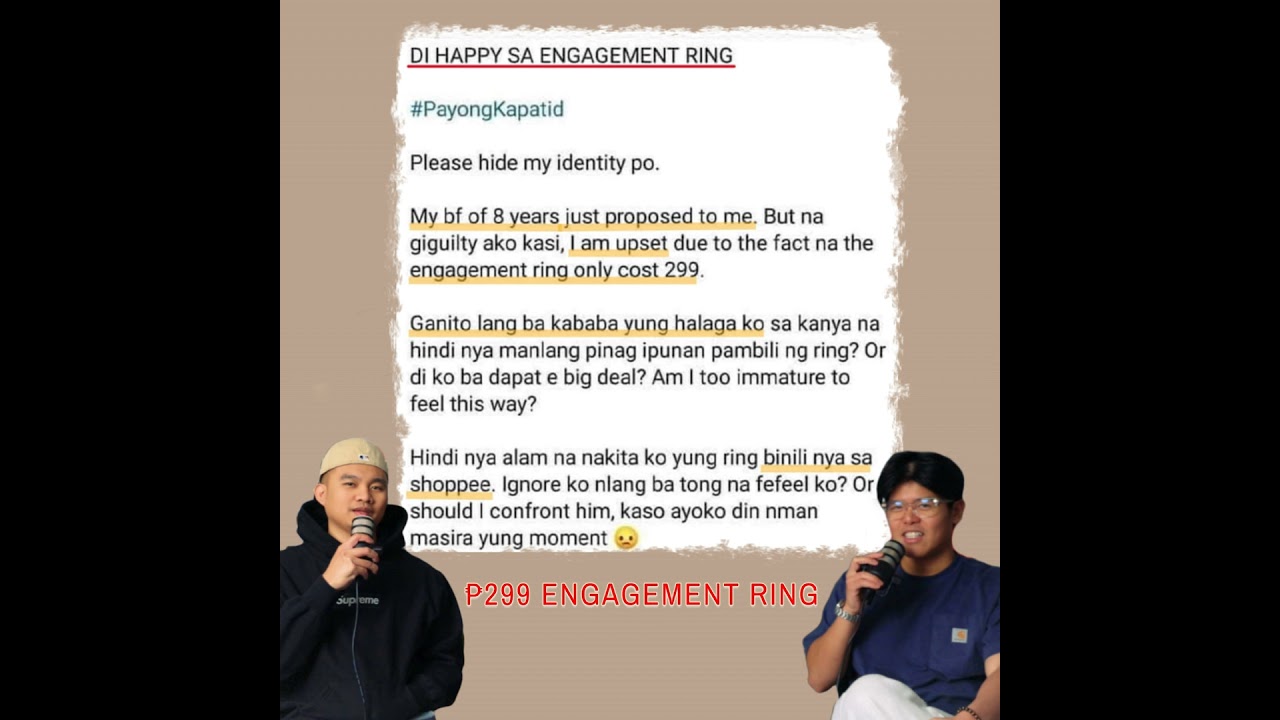 (AUDIO PODCAST) KP BOYS REACT TO: ₱299 ENGAGEMENT RING
