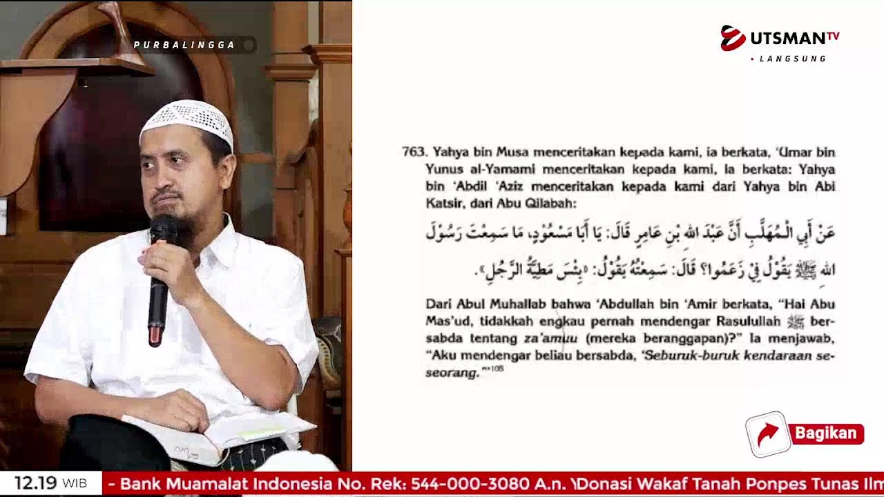 LIVE Apa Yang Hendaknya Diucapkan Oleh Seseorang Jika Ia Dianggap - Ustadz Abdullah Zaen, Lc. M.A. cover art