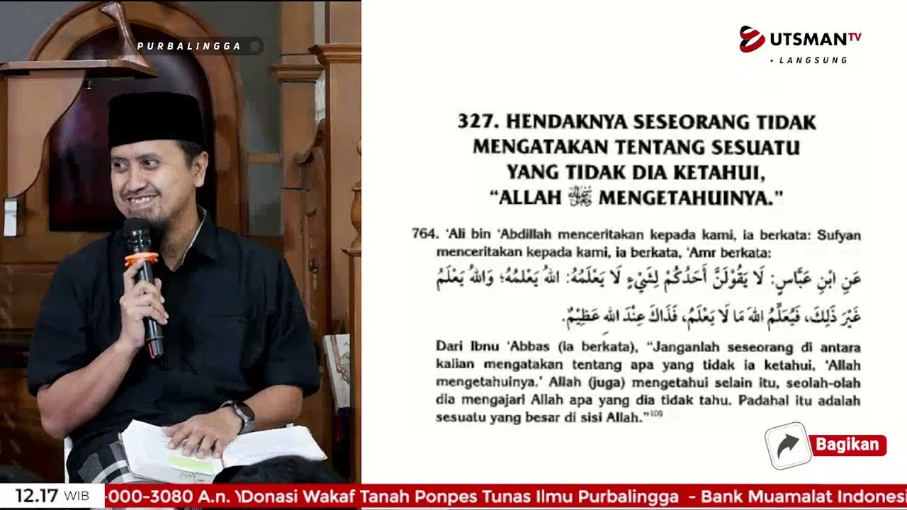 LIVE Hendaknya Seseorang Tidak Mengatakan - Ustadz Abdullah Zaen, Lc. M.A. cover art