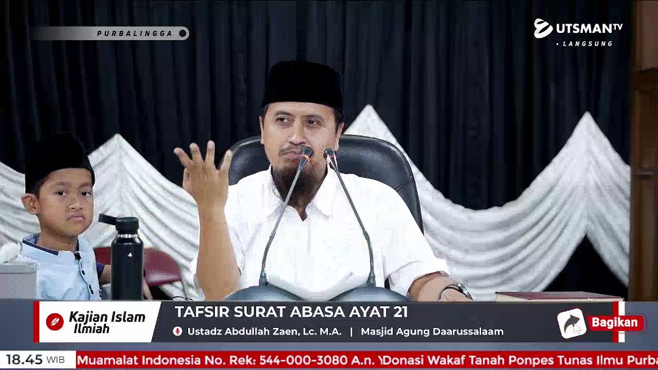 LIVE Tafsir Surat Abasa Ayat 21 - Ustadz Abdullah Zaen, Lc. M.A. cover art