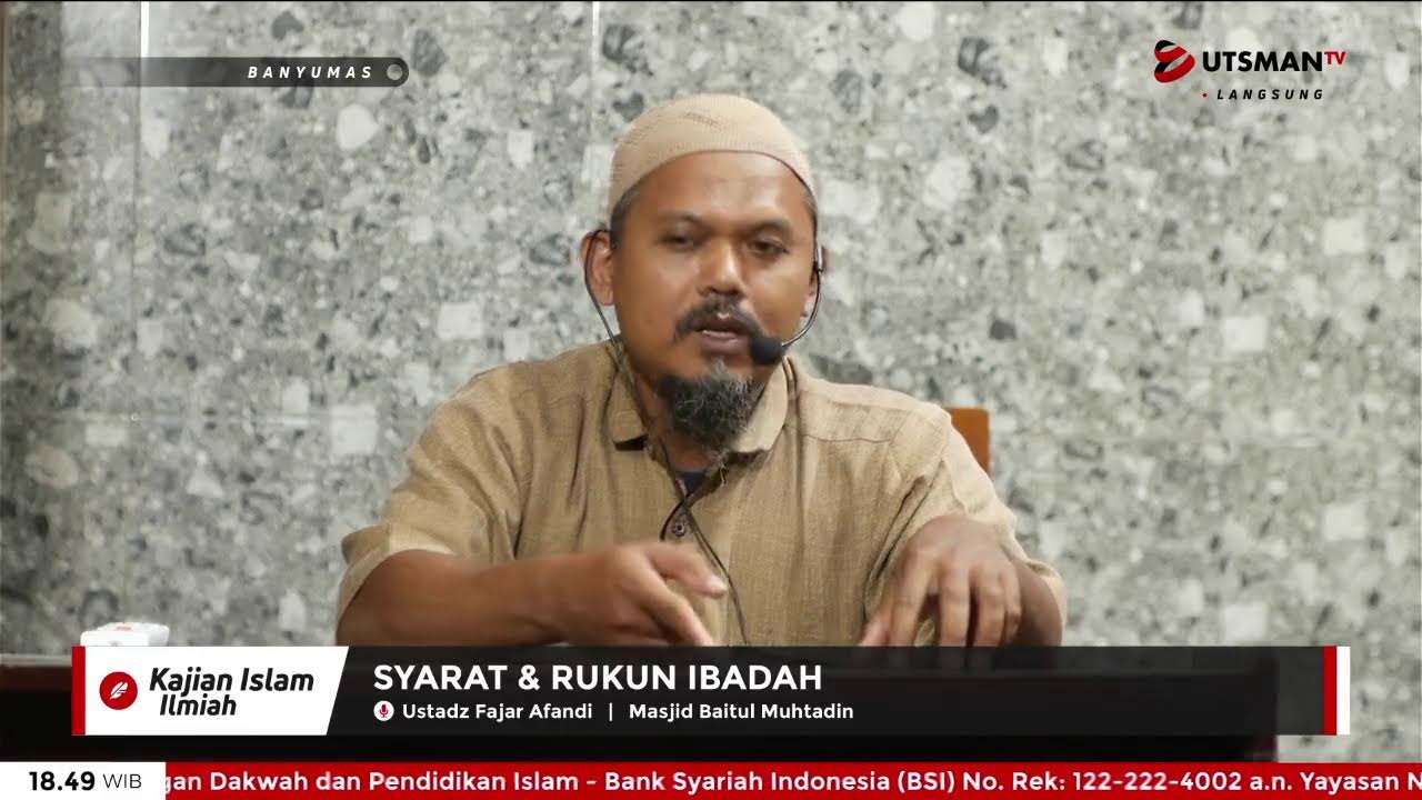 LIVE Syarat & Rukun Ibadah - Ust. Fajar Afandi cover art