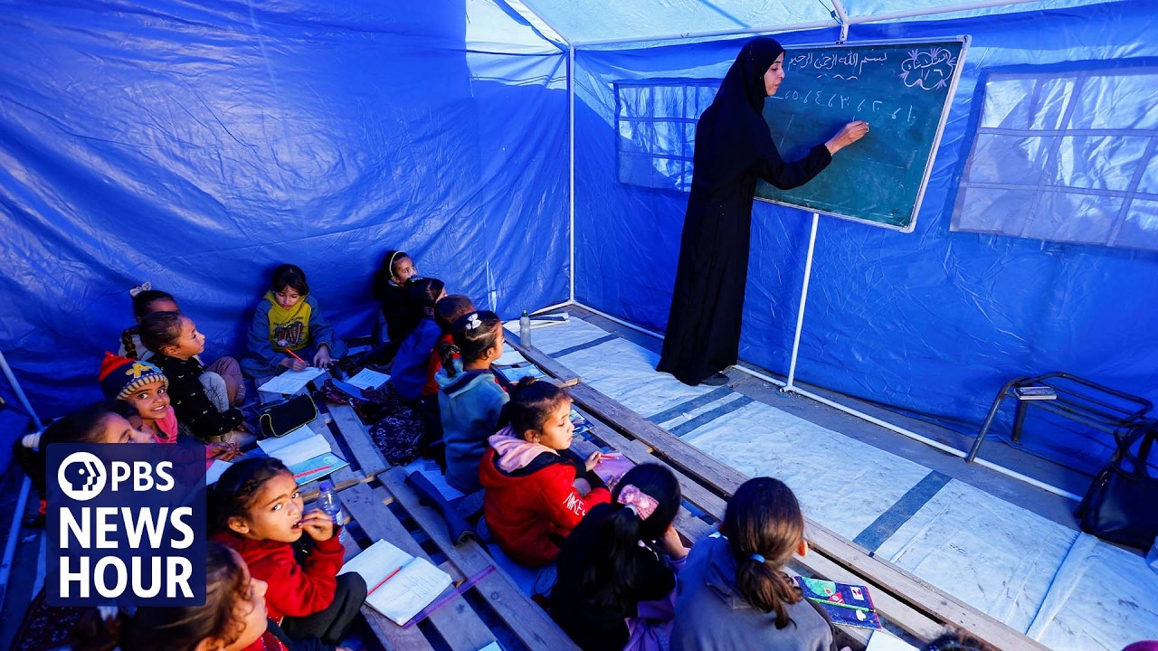 How Gaza's students are still learning despite shattered schools and displacement cover art