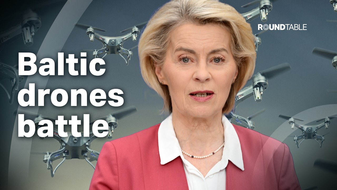 Von der Leyen vows to fight drone threats in EU airspace cover art