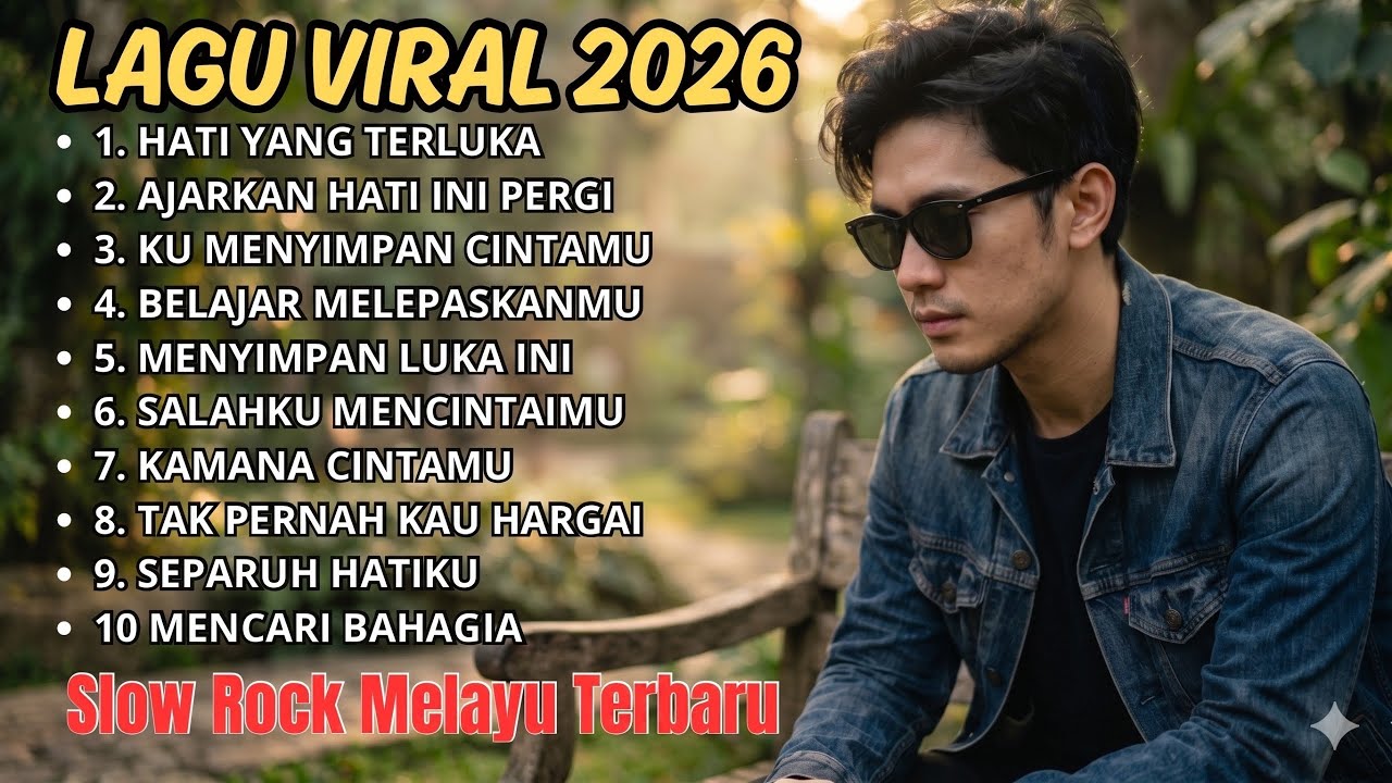 SLOW ROCK MELAYU VIRAL TERBAIK 2026/LAGU SEDIH PALING MENYAYAT HATI 😭/Hati Yang Terluka💔 cover art