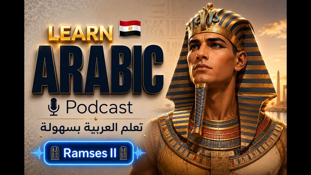 Learn Arabic Podcast | Ramses II: The greatest king of ancient Egypt (B1-B2)  | Arabic Podcast cover art