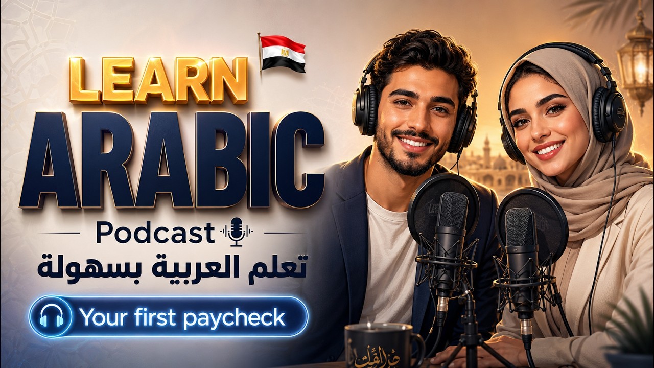 Learn Arabic Podcast | Your First Paycheck (Beginner Level A1-A2) | Arabic Podcast cover art