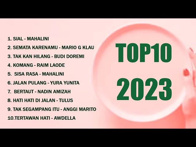 PLAYLIST LAGU INDONESIA TERBAIK 2023 BY SPOTIFY - RAIM LAODE, MAHALINI, BUDI DOREMI, AWDELLA, TULUS cover art
