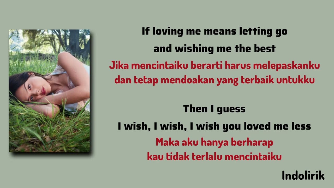 less - Olivia Rodrigo | Lirik Terjemahan Indonesia  cover art