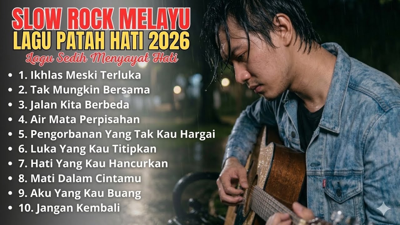 KUMPULAN LAGU SLOW ROCK MELAYU - SEDIH MENYAYAT HATI - LAGU PATAH HATI TERBARU 2026  cover art