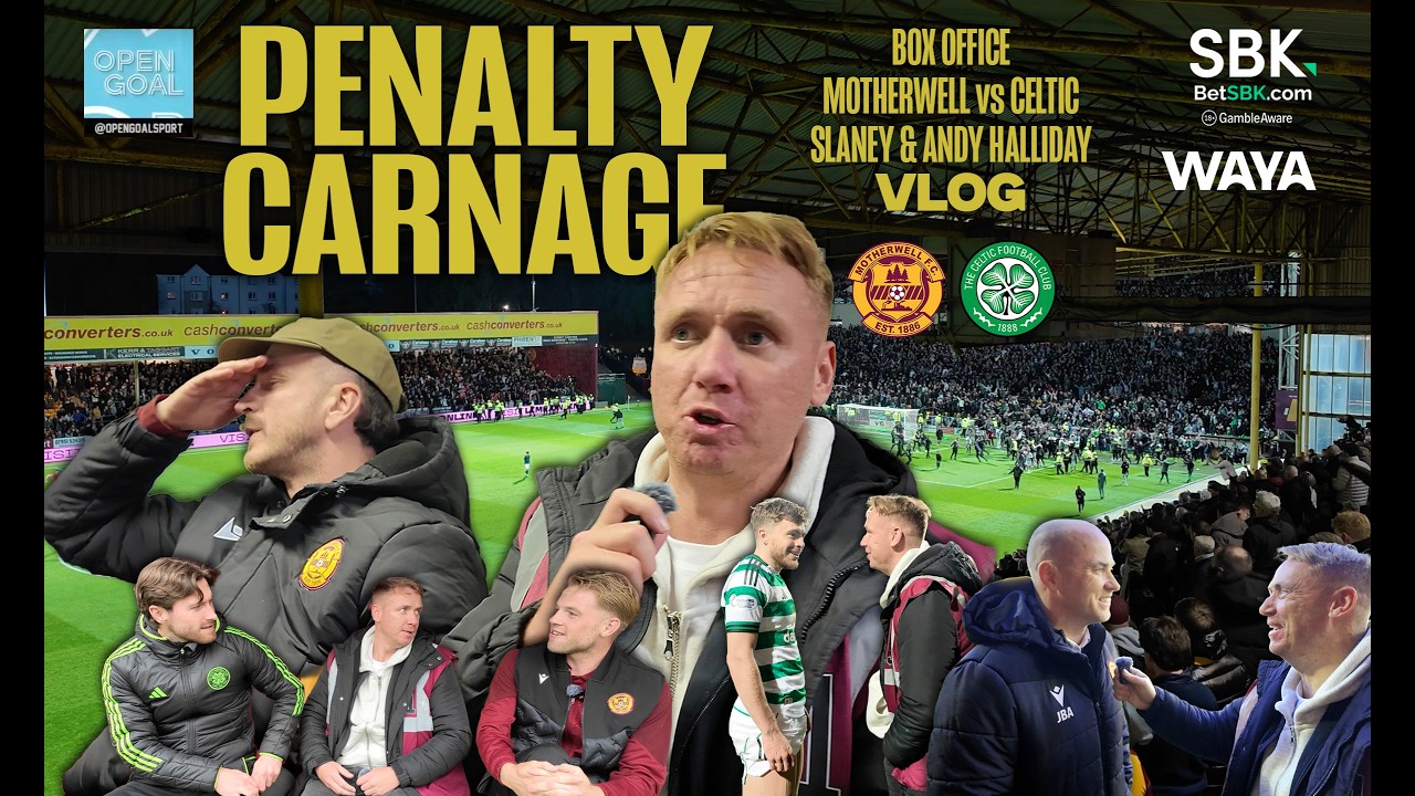 96th MINUTE PENALTY MADNESS AT FIR PARK! | Slaney & Andy Halliday Vlog Motherwell v Celtic Drama! cover art